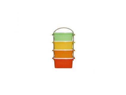 Jídlonosič 3x1,2l+1x1,4l - mix barev (jednobarevné)