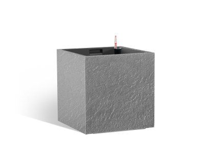Květináč CUBICO STONE 27x27x27 samozavlažovací šedý kámen