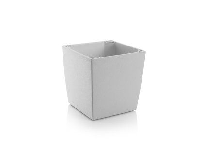 Květináč ELIOT STONE 25x25x25 s vložkou bílá