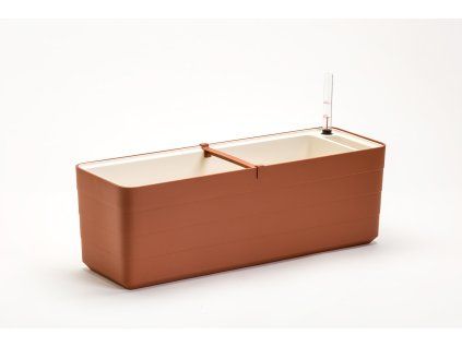 Samozavlažovací truhlík BERBERIS 60 cm terakota + slonová kost