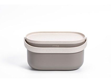 Nádoba na bioodpad Plastia – taupe + slonová kost s kávovou sedlinou