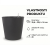 Květináč RONDO STONE 36 samozavlažovací antracit