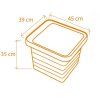 Samozavlažovací truhlík PLASTIA BERBERIS UNO 45x39x35