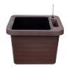 Samozavlažovací truhlík PLASTIA BERBERIS UNO 45x39x35 čokoláda